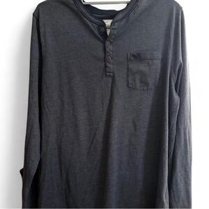 Abercrombie & Fitch Dark Gray Long Sleeve Henley